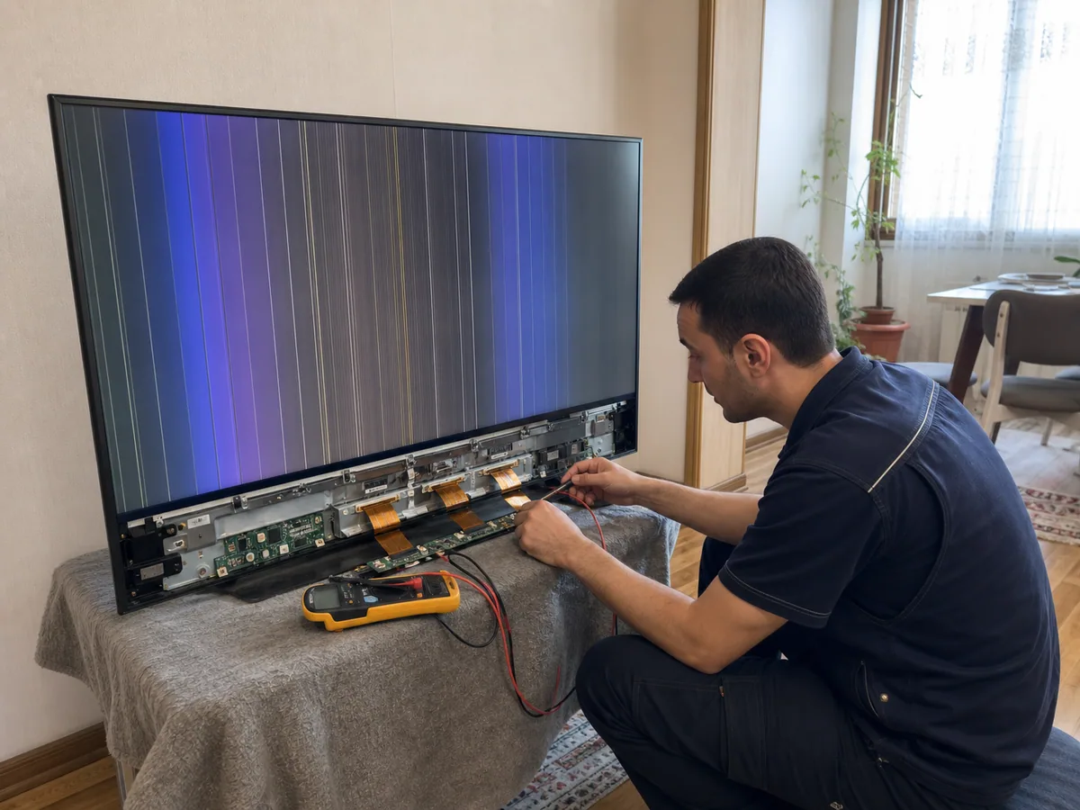 Əhmədlidə televizor ekran xətti diaqnostikası
