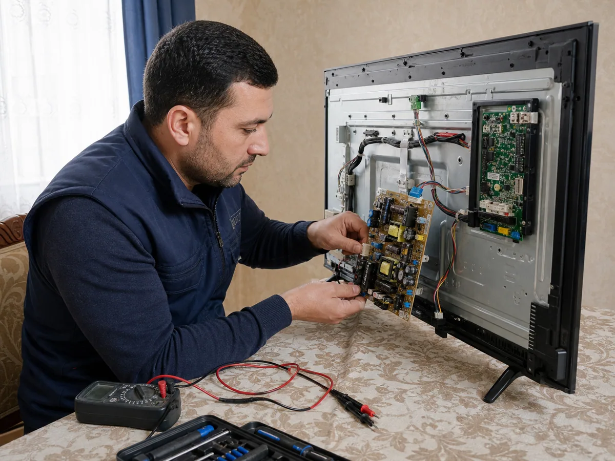 Sumqayıtda açılmayan televizorun enerji bloku